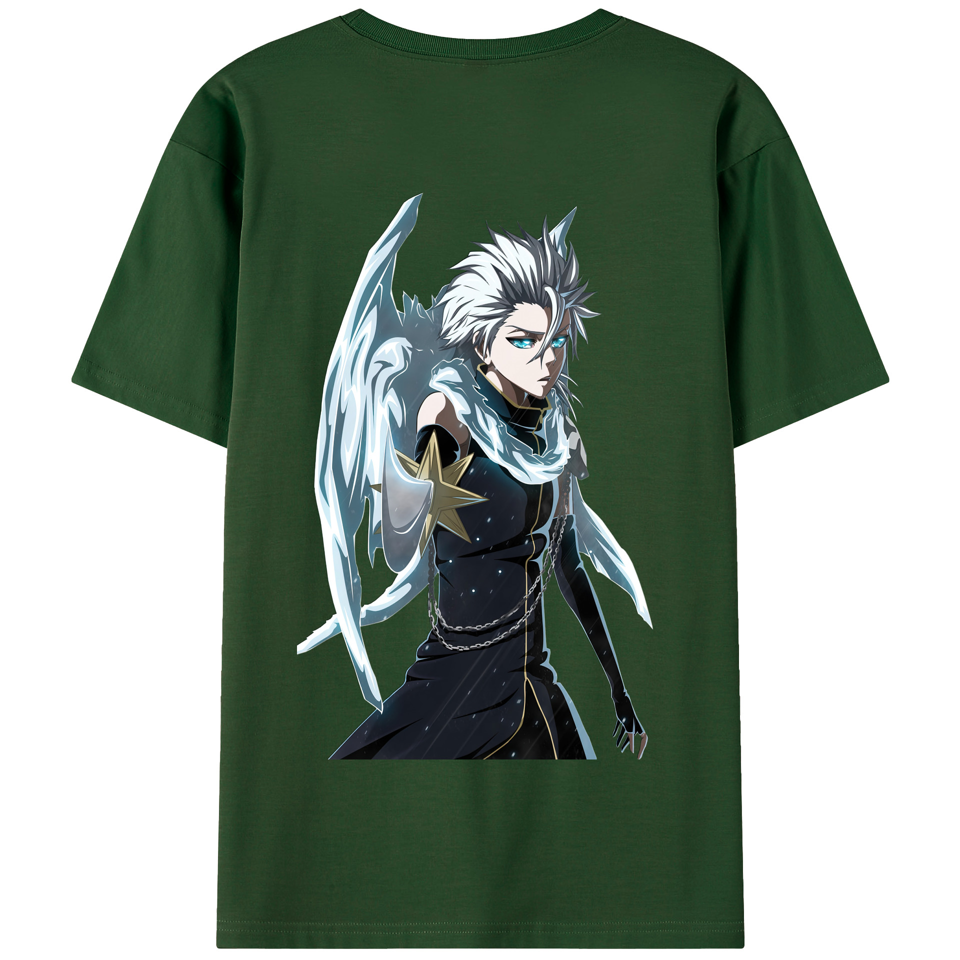 （画像用） ブリーチ 日番谷冬獅郎（ひつがや とうしろう） BLEACH Hitsugaya Toushirou 綿100％半袖Tシャツ（背面プリント）
